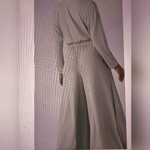 LARGE   HALARA OPEN RUCHED DRAPING NECKLINE WIDE LEG JUMPSUIT